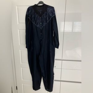 Raquel Allegra silk oversized flight suit